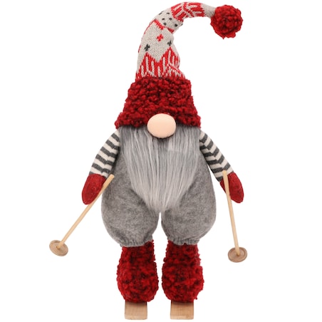 Skrzat świąteczny na nartach ozdoba na święta