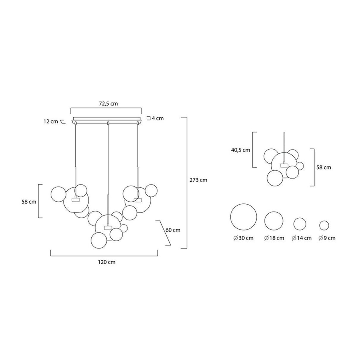 Jadalniana lampa wisząca LED 42W 3000K przezroczysta złota