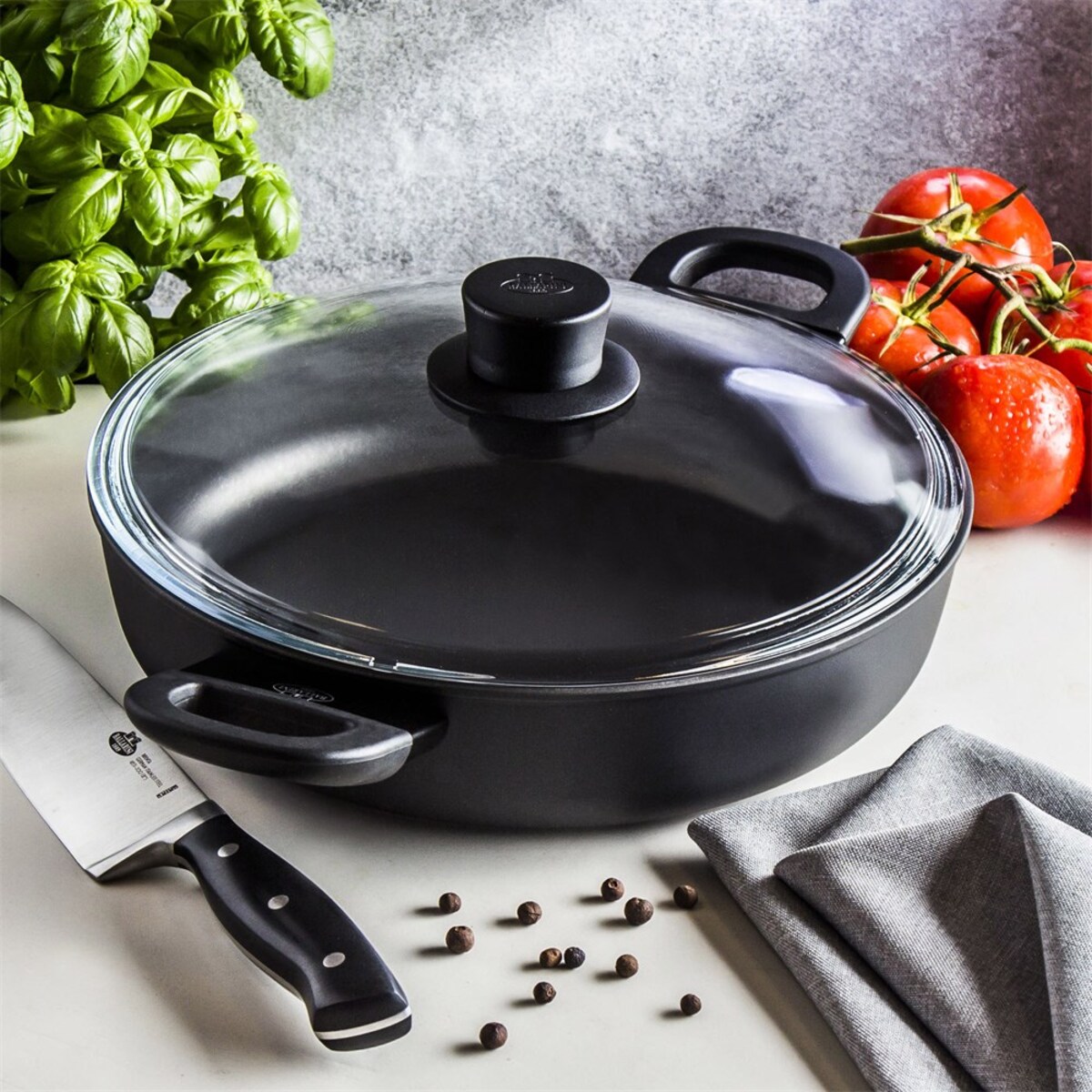 Patelnia głęboka z 2 uchwytami Ballarini Avola - 28 cm