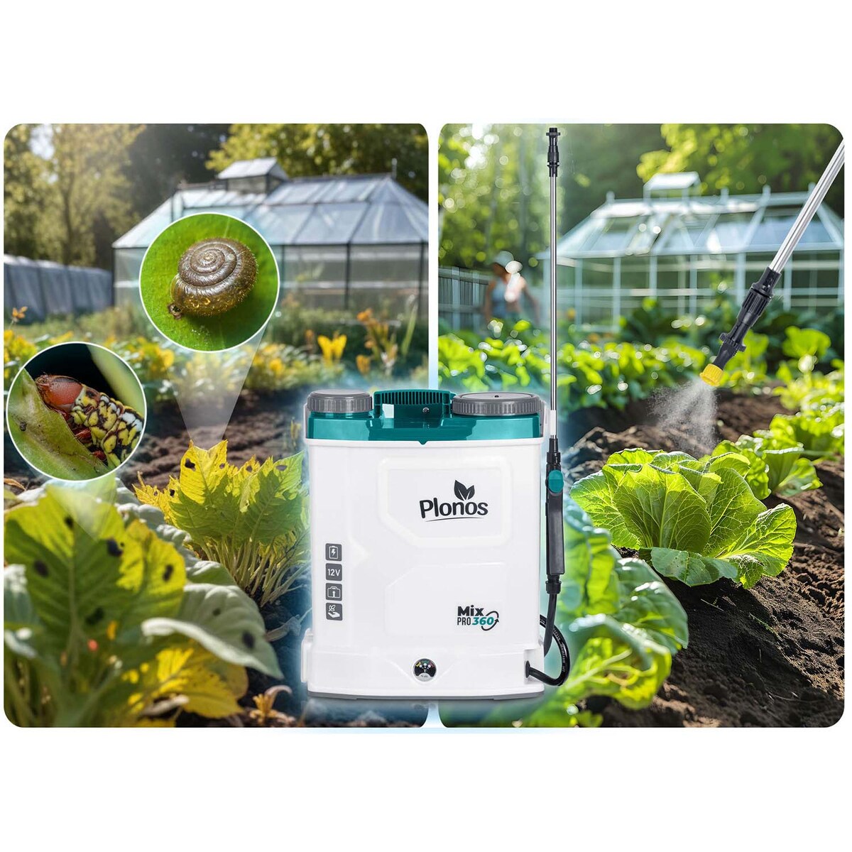 Opryskiwacz akumulatorowy Plonos PL-603 plecakowy elektryczny 16L 460300