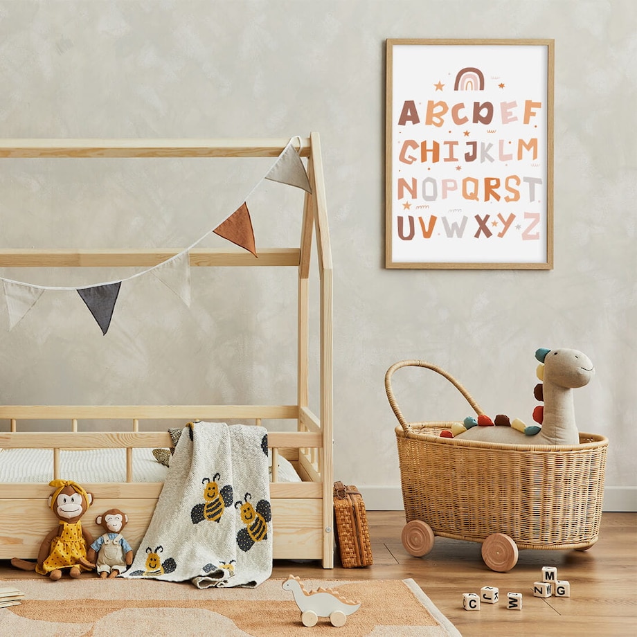 Plakat dla dzieci Alfabet boho 3 50x70