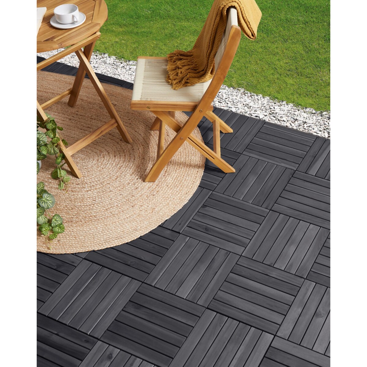 Płytki tarasowe ACCETTURA Certyfikowane drewno akacjowe Szary