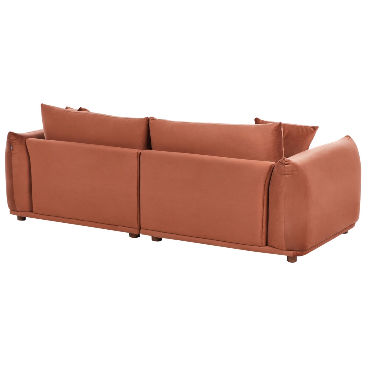 Sofa 3-osobowa welurowa złoty brąz LUVOS