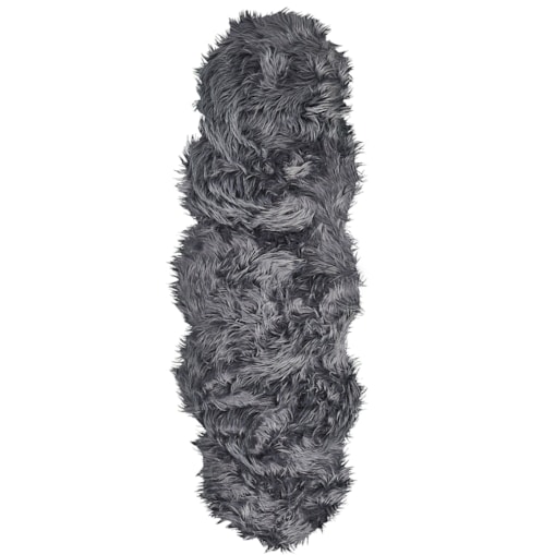 Dywan ze sztucznego futra MAMUNGARI Ciemnoszary 60 x 180 cm