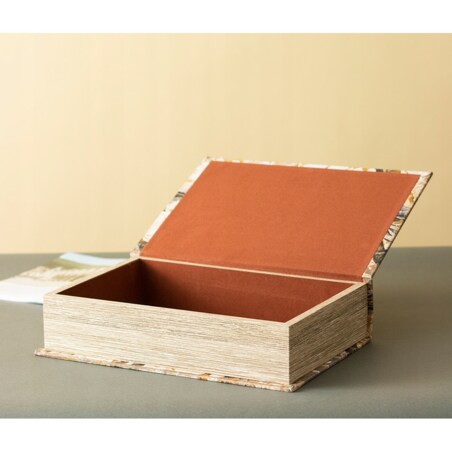 2 szt. PUDEŁKO KSIĄŻKA na drobiazgi kwiaty