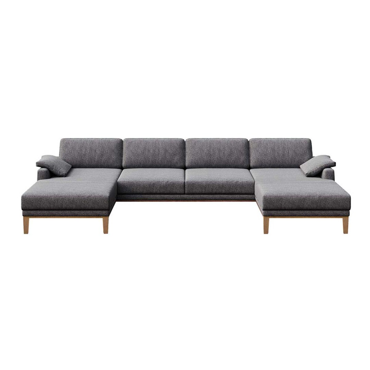 Sofa narożna podwójna Musso ciemnoszara