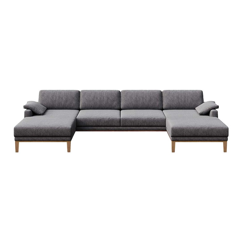 Sofa narożna podwójna Musso ciemnoszara