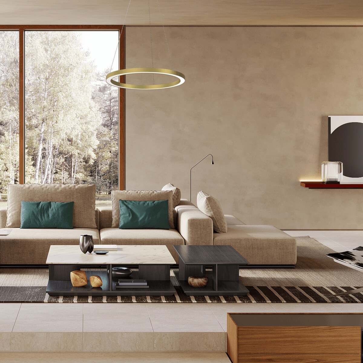 Lampa wisząca Galaxia ML8421 LED 26W metalowa złota