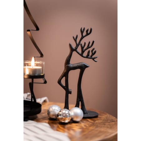 Figurka świąteczna renifer, metal, 20 cm