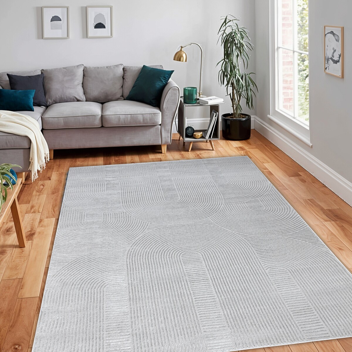 Dywan BALANCE 9086 szary - Geometryczny, 80x150 cm