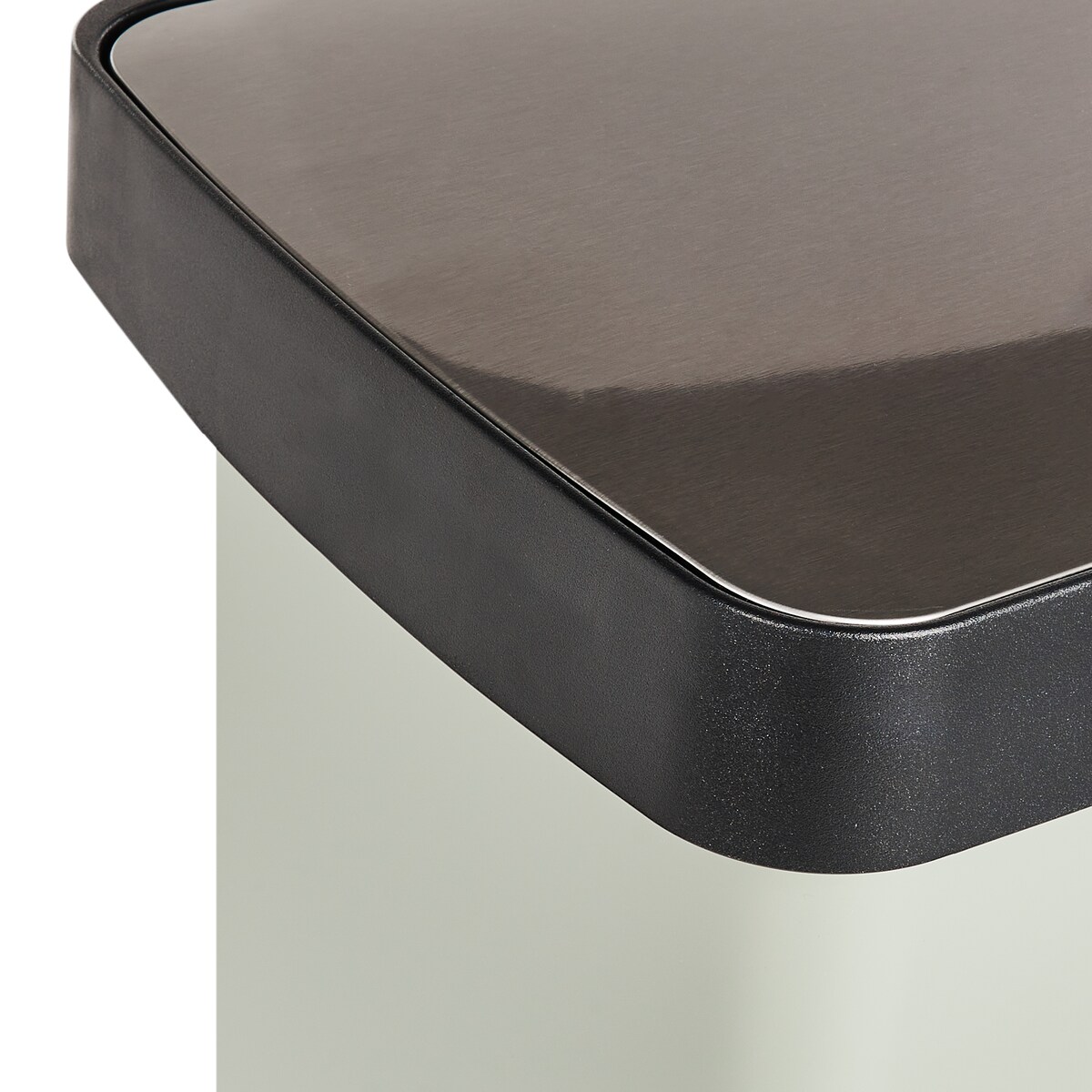 Kosz na śmieci z pedałem dwukomorowy 60 L ECOSORT Metal Jasnozielony