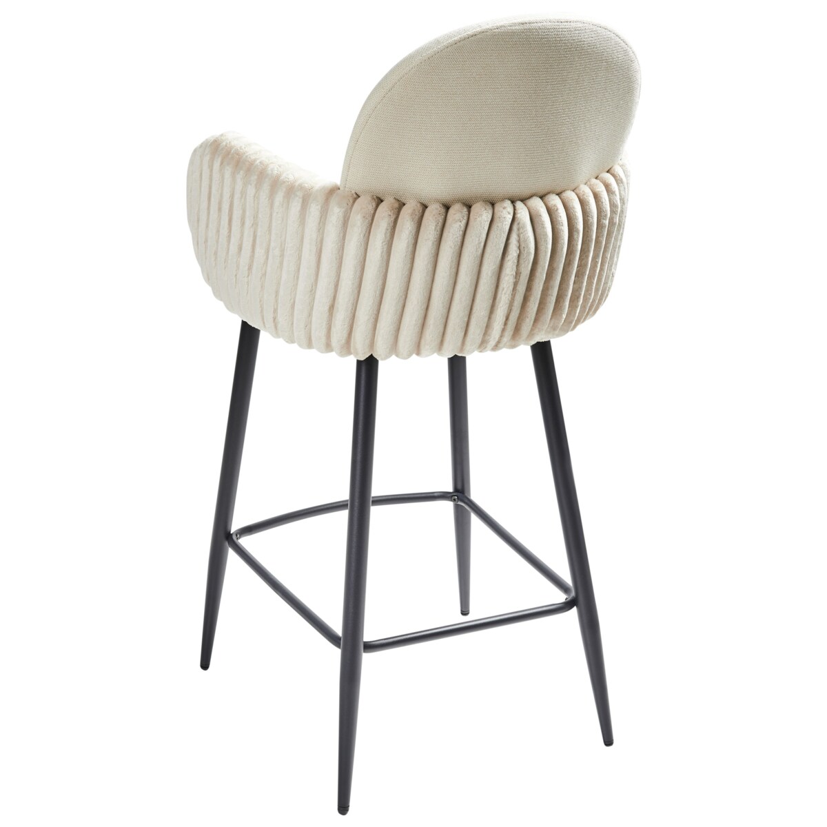 Zestaw 2 krzeseł barowych AMITY Jasnobeżowy