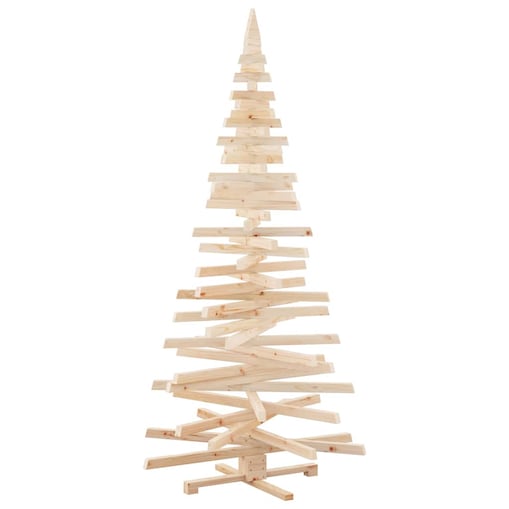 vidaXL Choinki z podstawą Naturalny 210 cm Lite drewno sosnowe