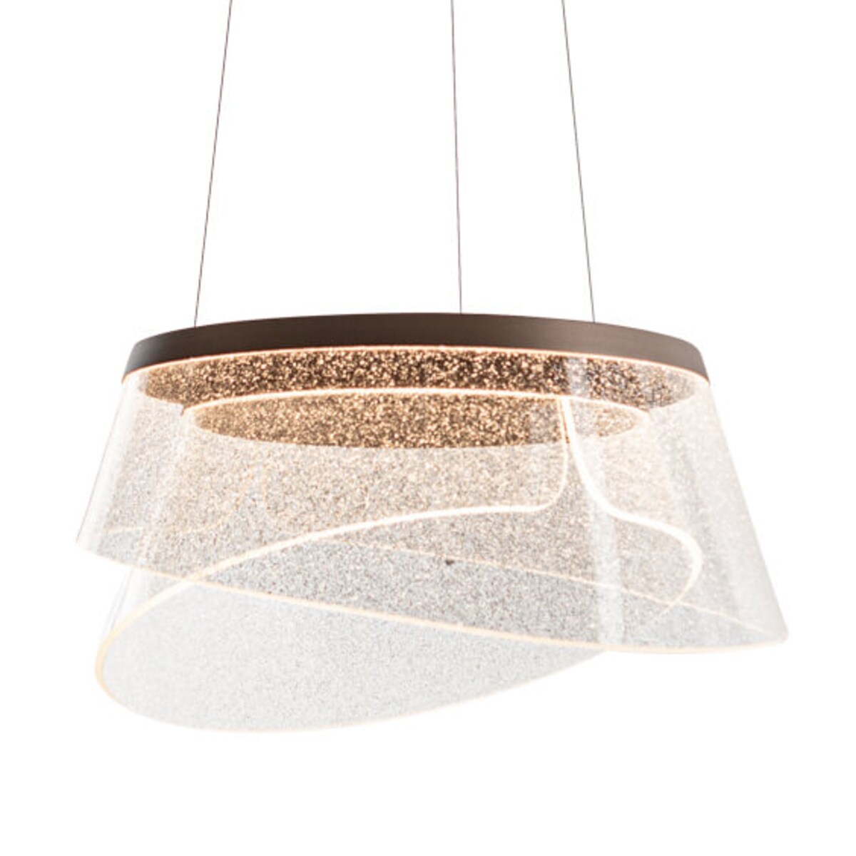 Wisząca lampa Foren PND-59178-47W-3K Italux LED 47W 3000K brązowy przezroczysty