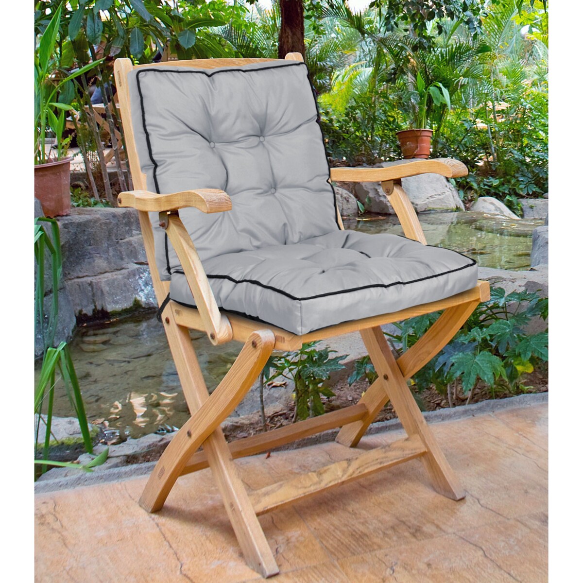 Poduszka Ogrodowa 50X50X50Cm Na Krzesło Ogrodowe Leżak Fotel Wysoka Gruba