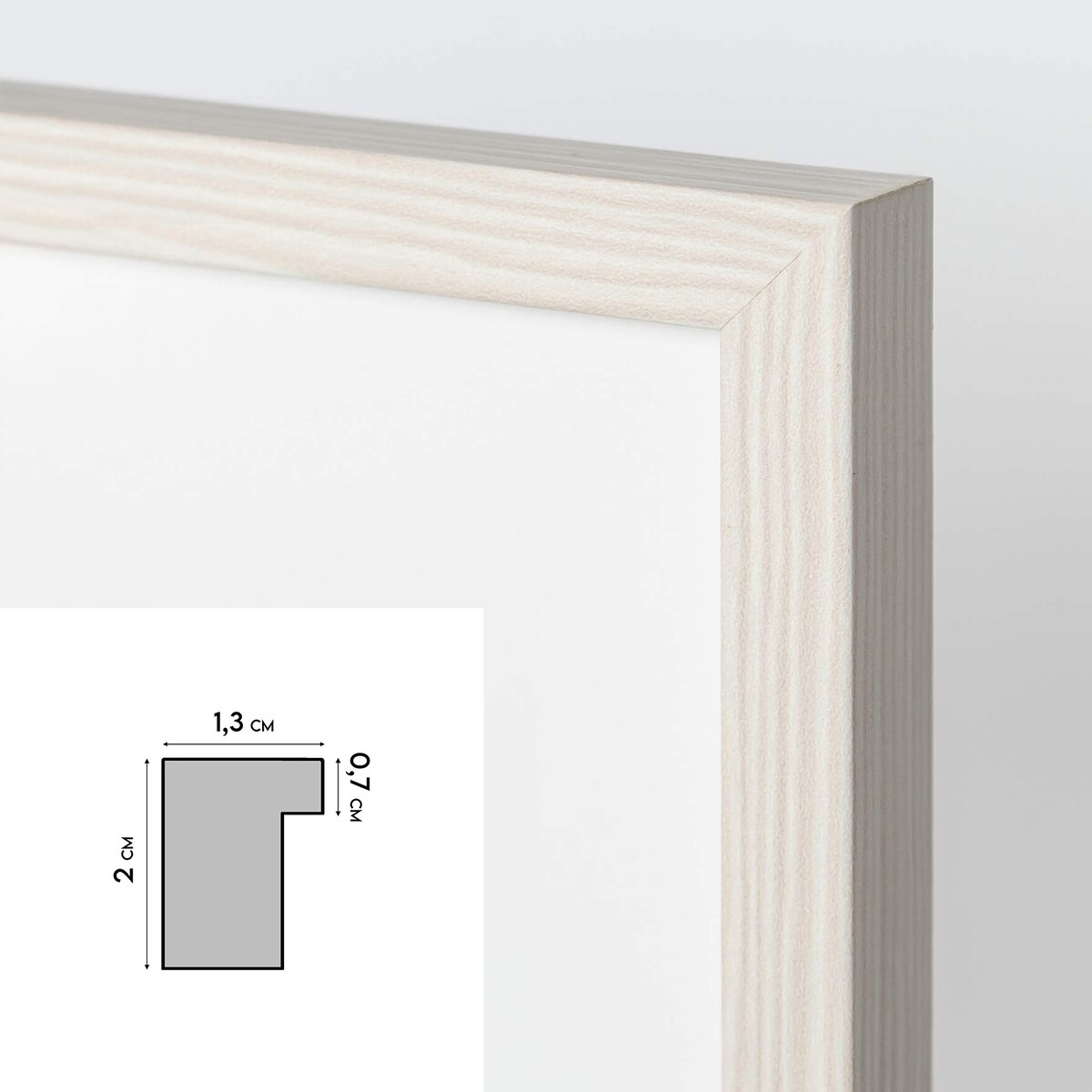 Ramka na WESELE PAMIĄTKOWA 50x70 cm - kolor ramy białe drewno - z passe partout prezent weselny zdjęcie 15x21 cm