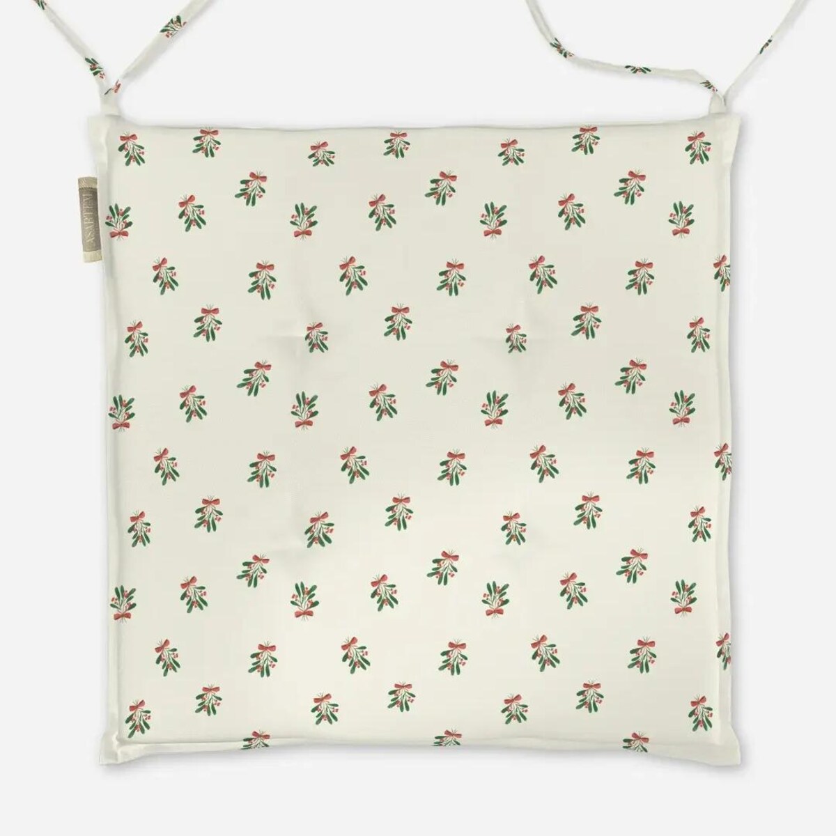 Poduszka świąteczna na krzesło - Świąteczna kokardka