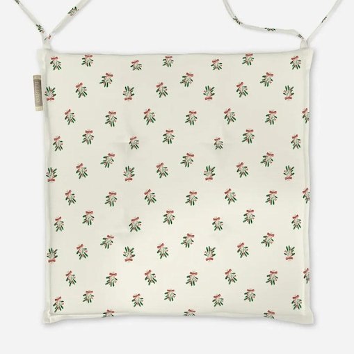 Poduszka świąteczna na krzesło - Świąteczna kokardka