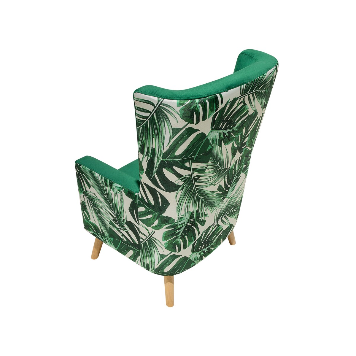 Fotel uszak welurowy zielony ONEIDA