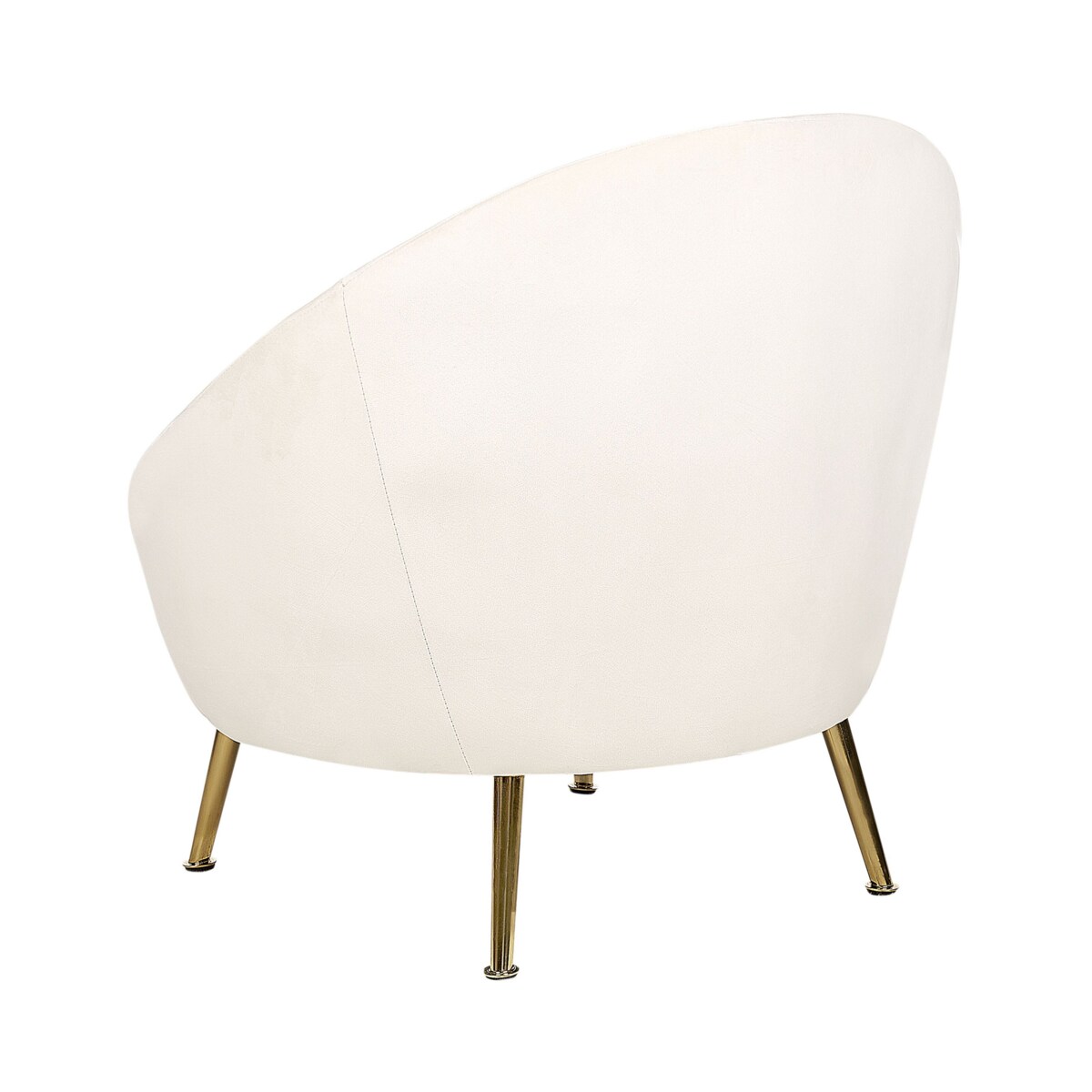 Fotel welurowy biały LANGA