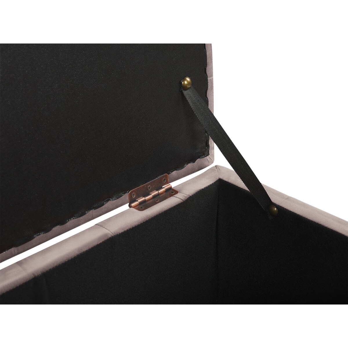 Puf ze schowkiem welurowy różowy MICHIGAN