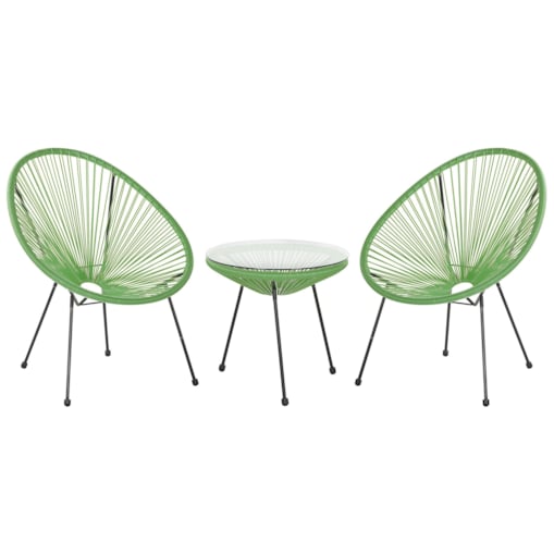 Zestaw mebli balkonowych z technorattanu zielony ACAPULCO II