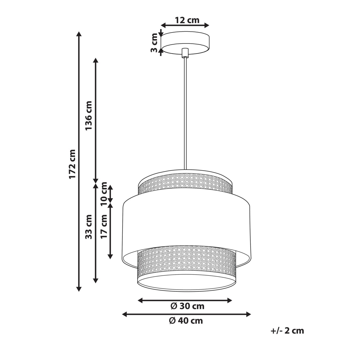 Lampa wisząca naturalna z beżowym YUMURI
