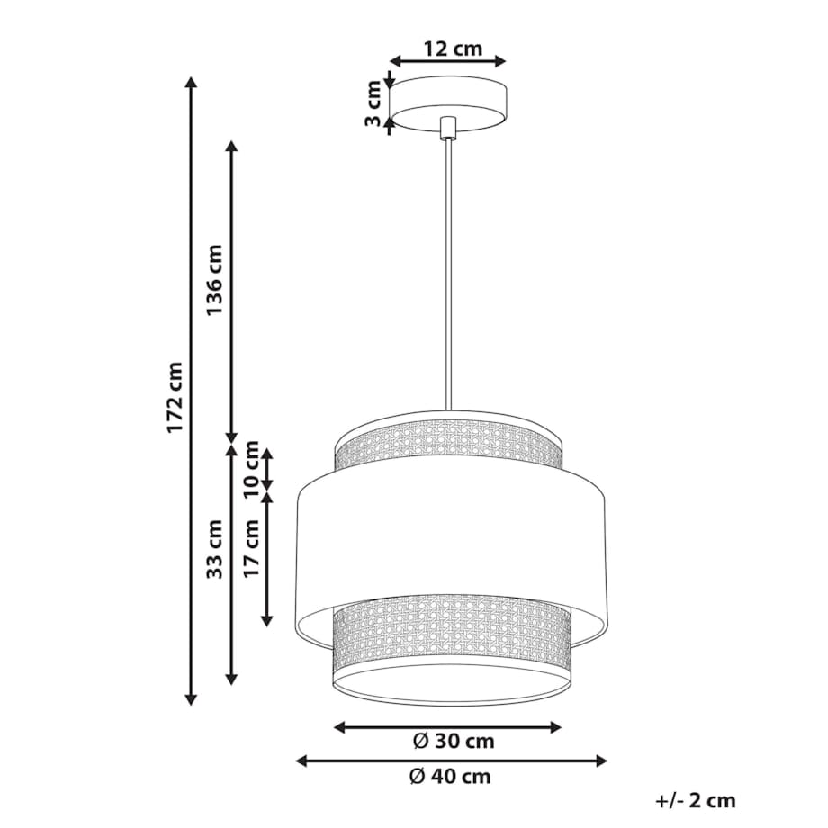 Lampa wisząca naturalna z beżowym YUMURI