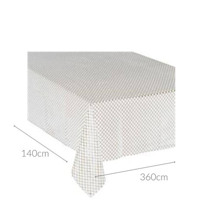 Obrus na stół w kratę, 140 x 360 cm