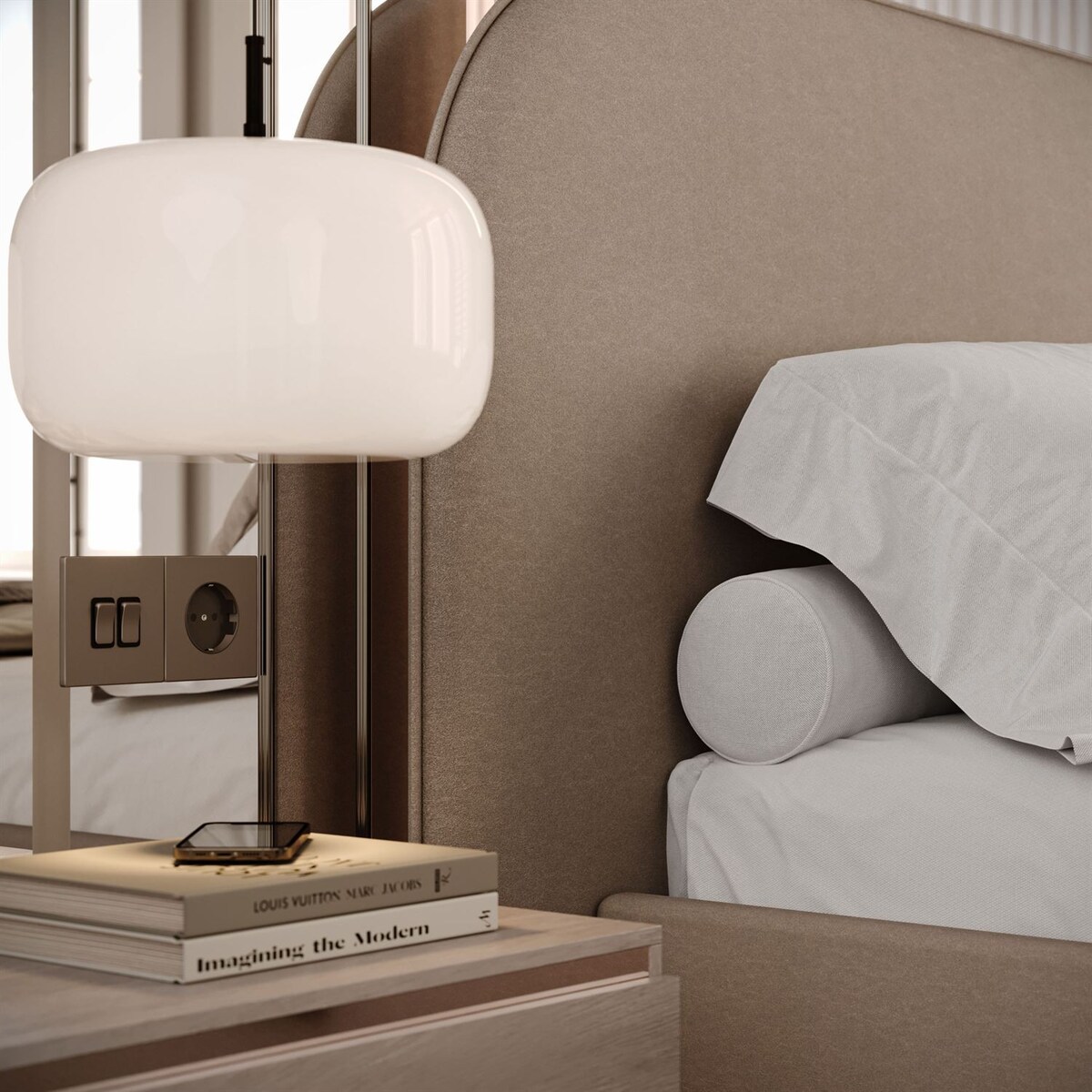 Łóżko tapicerowane OLIMPIA, pojemnik na pościel, s34, 140x200, Castel 15