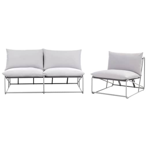 Zestaw ogrodowy dla 3 osób PICO Metal Szary