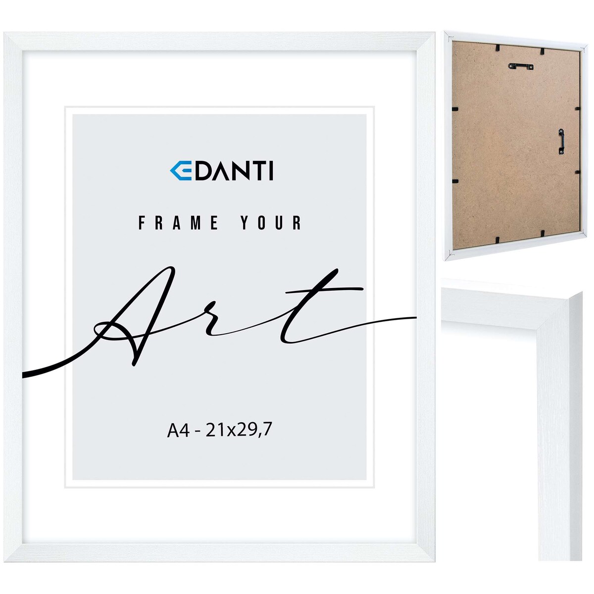 Ramka Na Zdjęcia A4 21X29,7 Cm Plakaty Dyplom Rama Wisząca Dekoracja Biała