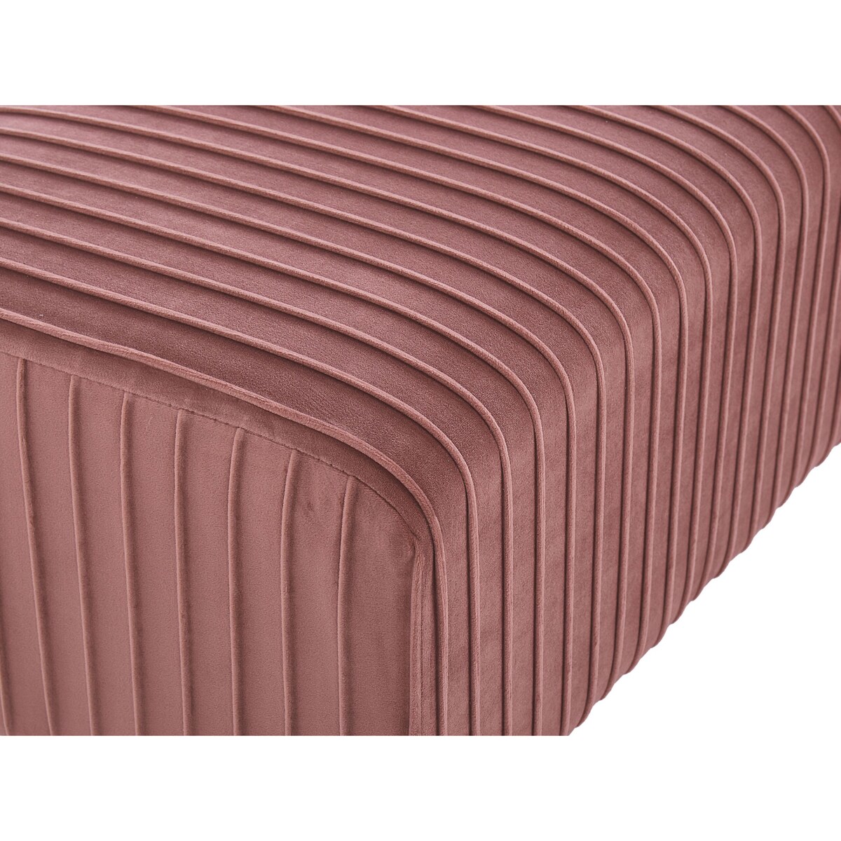 Ławka do sypialni welurowa różowa PATERSON