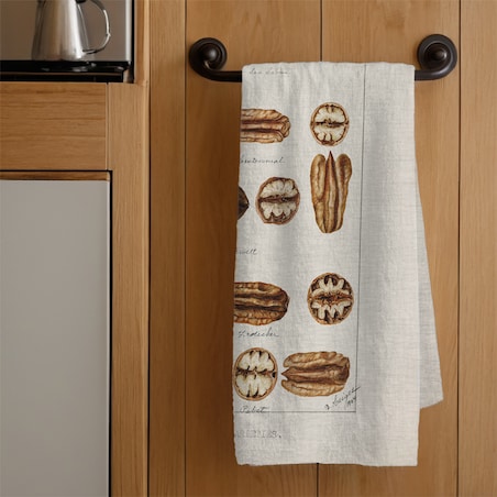 ścierka kuchenna lniana - orzechy włoskie 50x70 cm