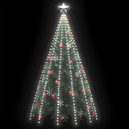 vidaXL Lampki na choinkę, 500 LED, zimne białe, 500 cm, wewn./zewn.