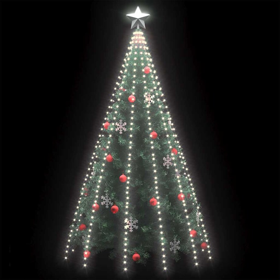 vidaXL Lampki na choinkę, 500 LED, zimne białe, 500 cm, wewn./zewn.