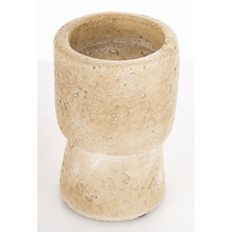 Świecznik cementowy 9x6x6 cm TORING-4 beżowy