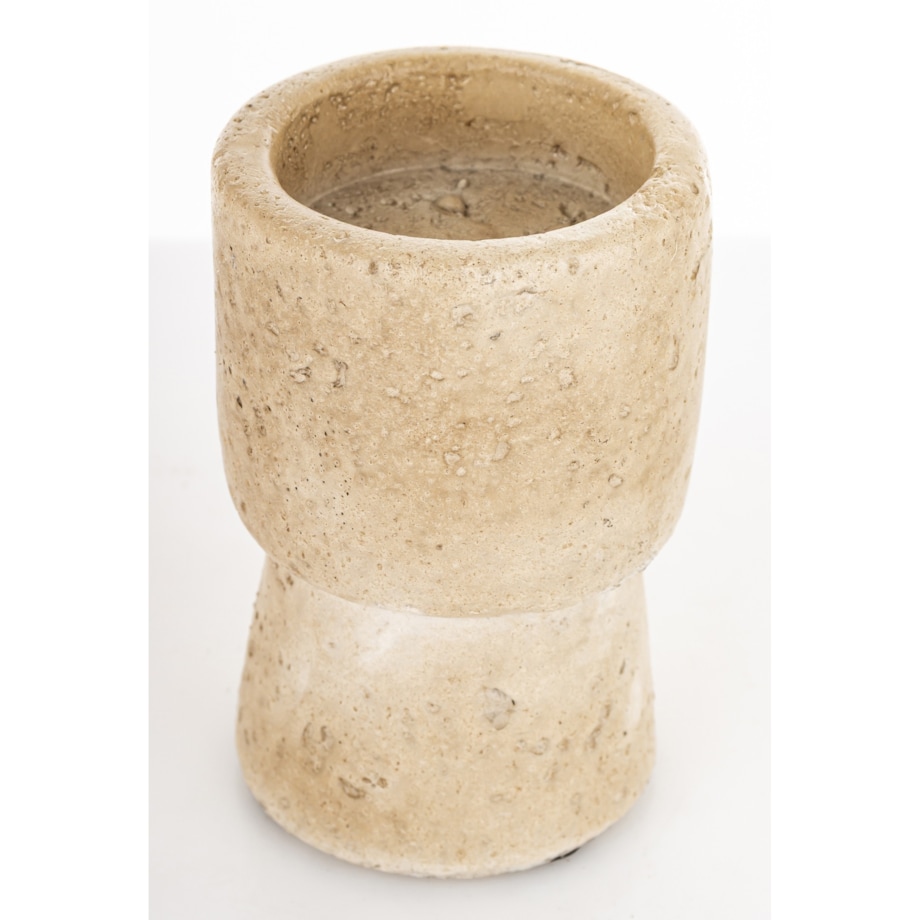 Świecznik cementowy 9x6x6 cm TORING-4 beżowy
