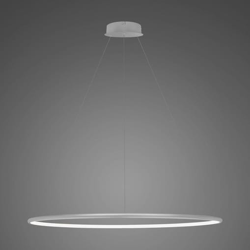 Lampa wisząca Ledowe Okręgi No.1 100cm 3k srebrna