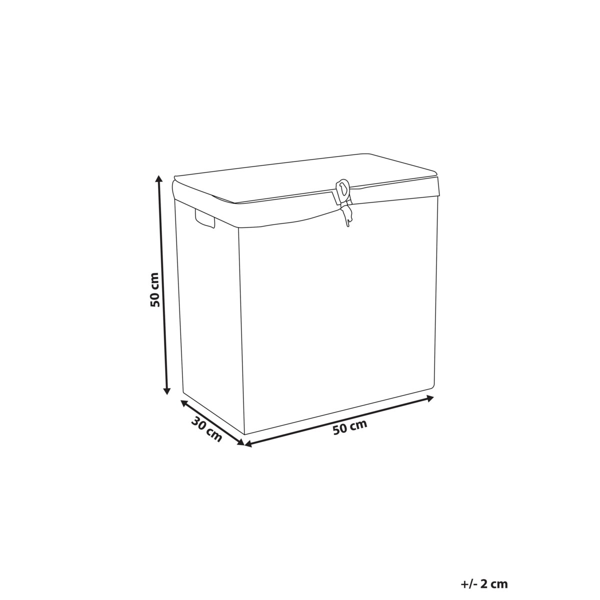 Kosz z hiacyntu wodnego z pokrywką jasny LANGSON