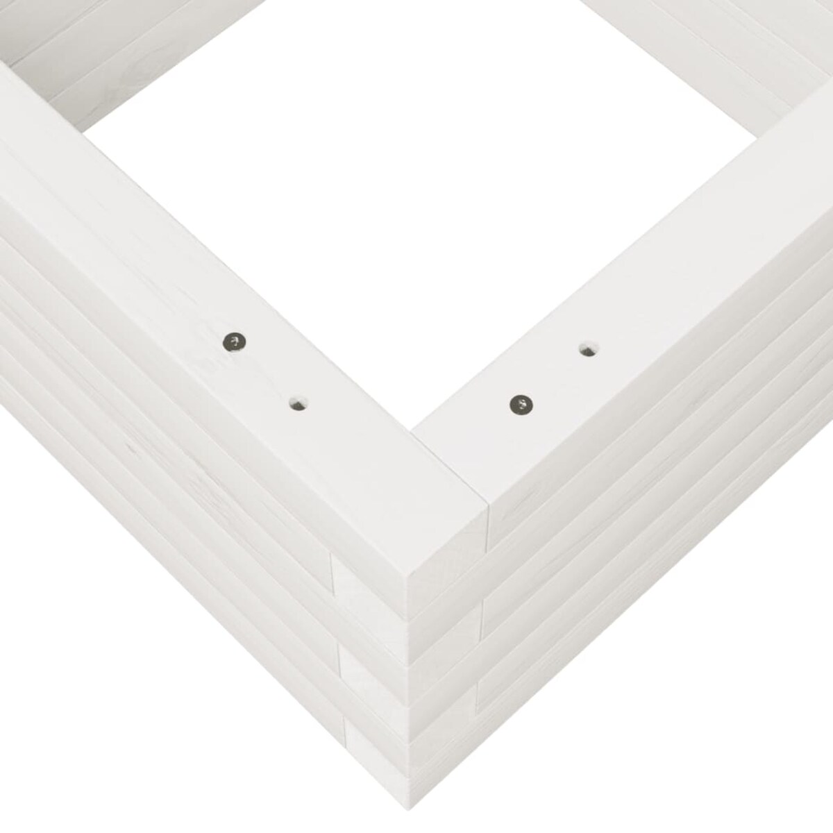 vidaXL Donica ogrodowa, biała, 40x40x23 cm, lite drewno sosnowe