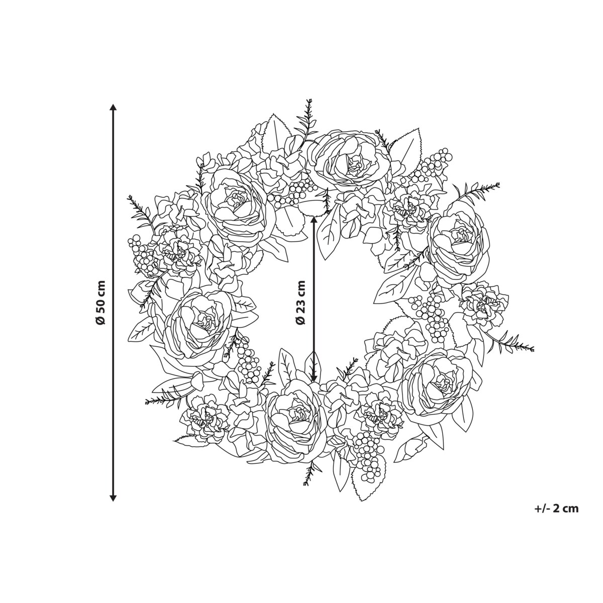 Wieniec dekoracyjny 50 cm niebieski GALDAR