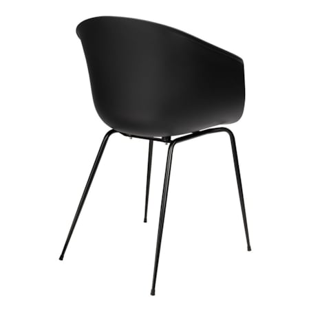 Wygodne krzesło Ralf 342 CPP6 na metalowych nogach czarne