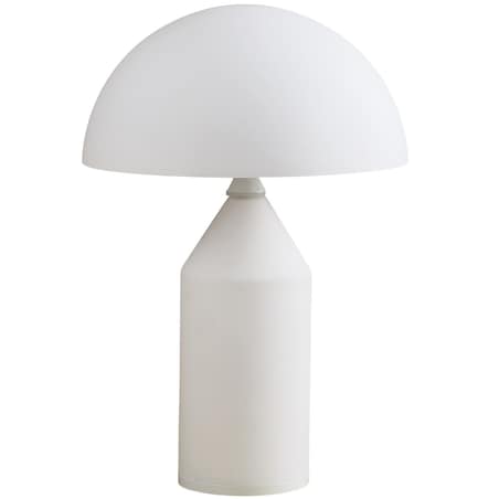 Designerska lampa stołowa Belfugo MT1234-250 WHITE Step szklany grzybek biały
