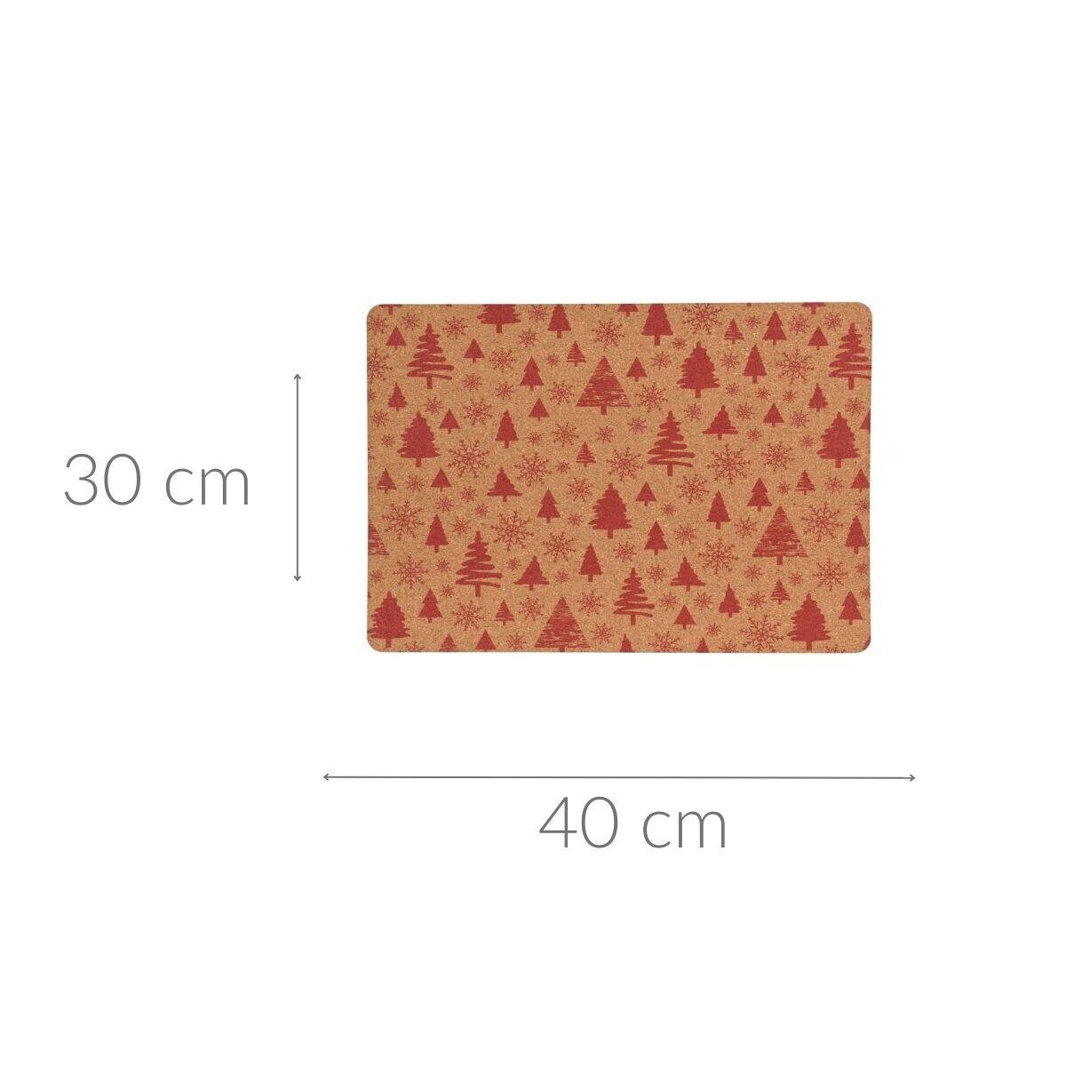 Mata korkowa, świąteczny wzór, 40 x 30 cm