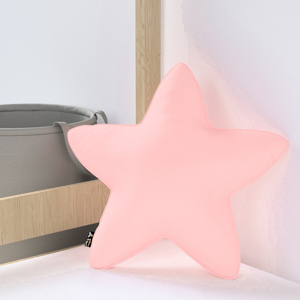 Poduszka Lucky Star, pastelowy róż, 52x15x52cm, Happiness