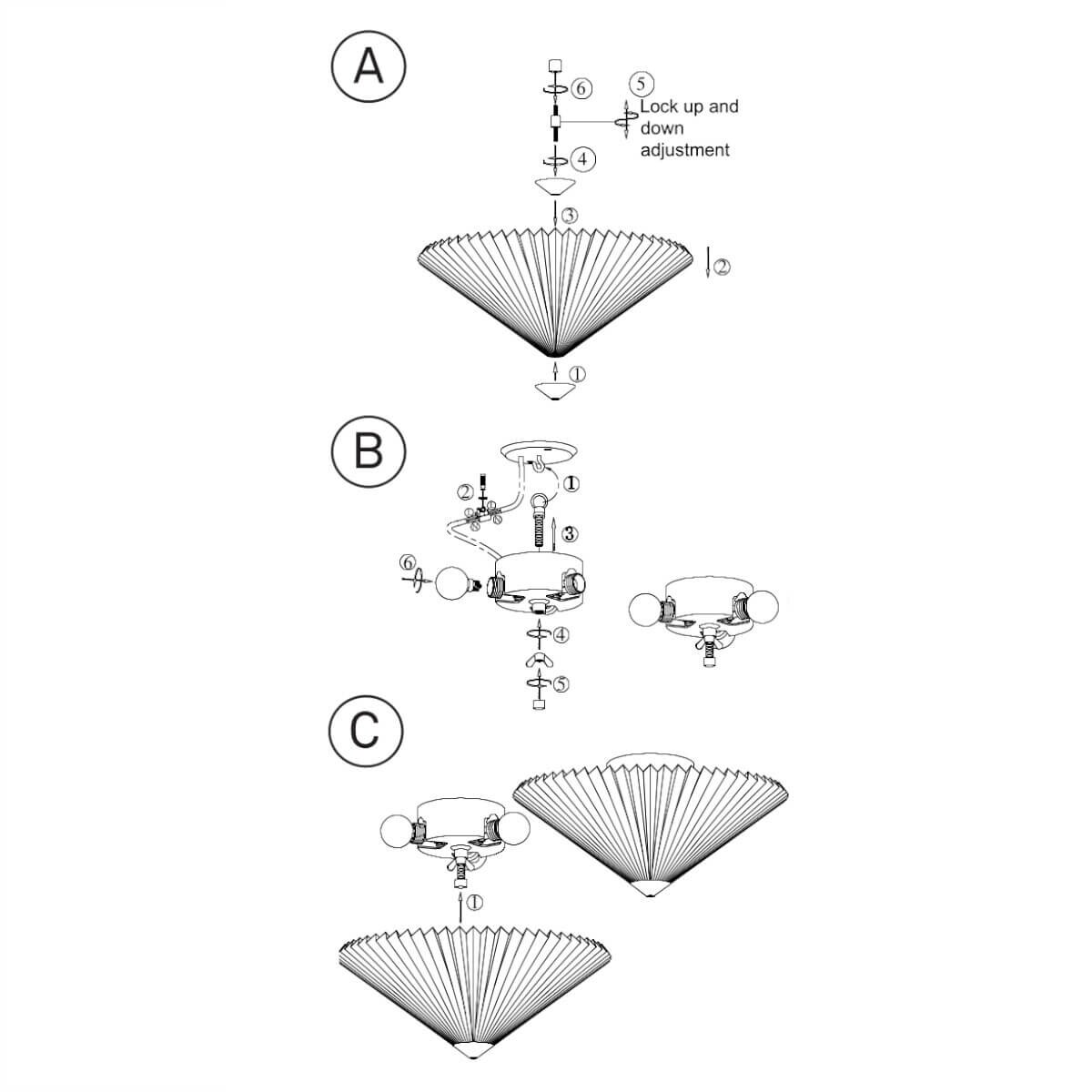 Sypialniany plafon materiałowy Plisado 108708 Markslojd beżowy