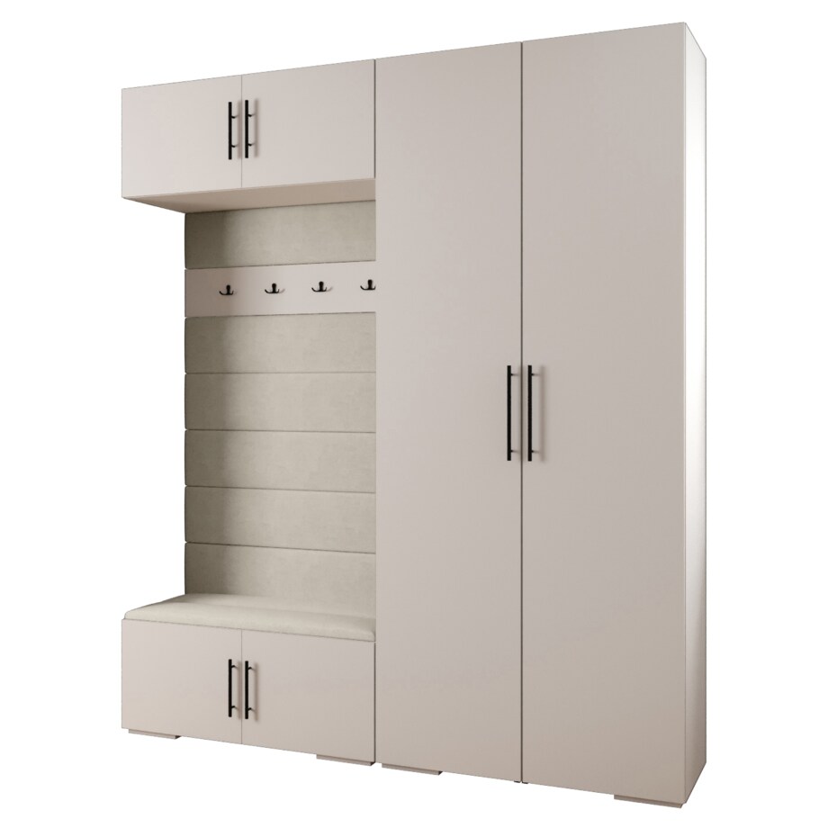 Garderoba do przedpokoju INOVA 3 Z18 biały+czarny+manila02