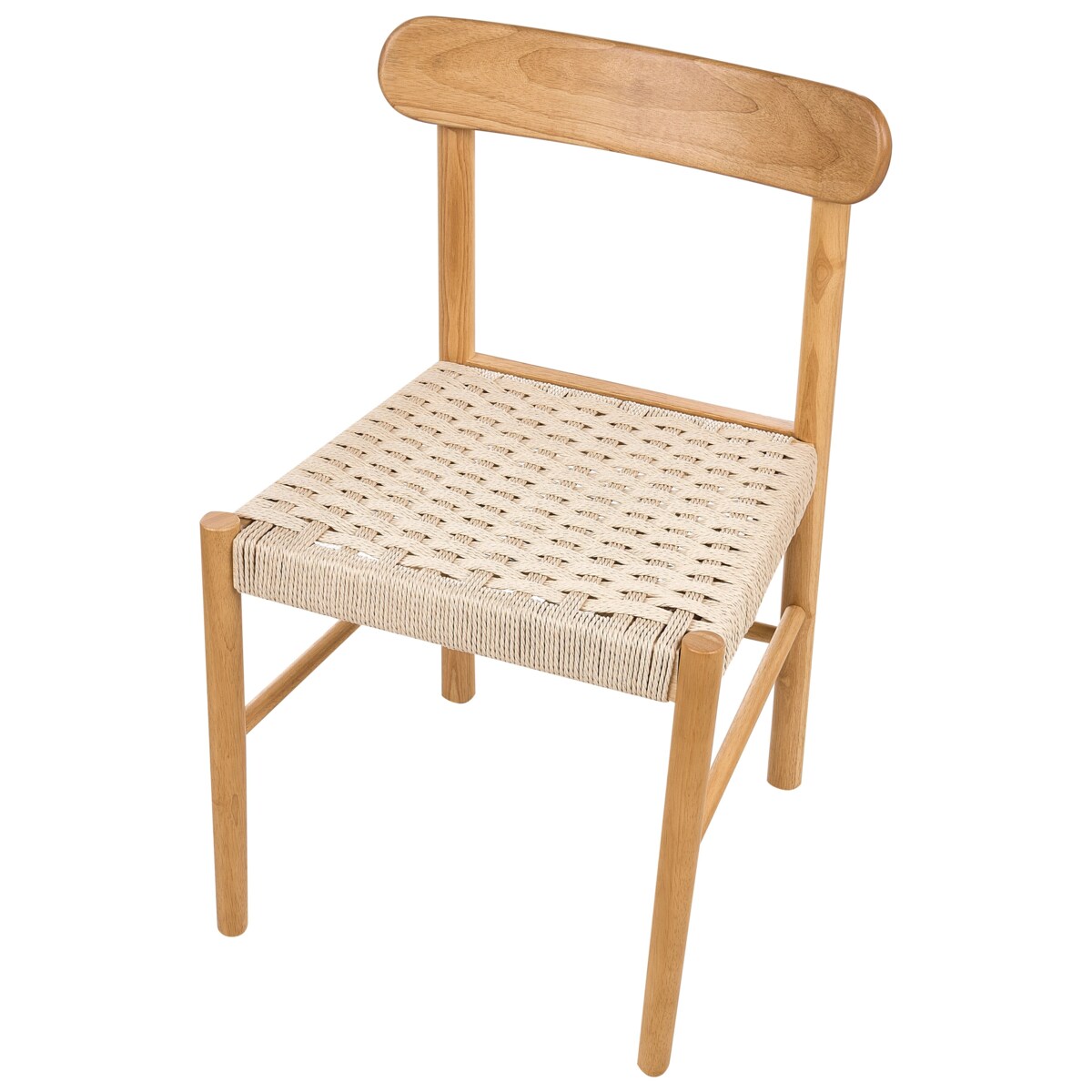 Zestaw 2 krzeseł do jadalni EAGAN Drewno Brązowy/ beżowy