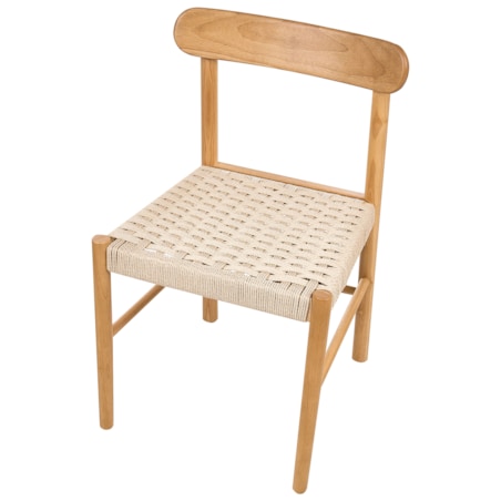 Zestaw 2 krzeseł do jadalni EAGAN Drewno Brązowy/ beżowy